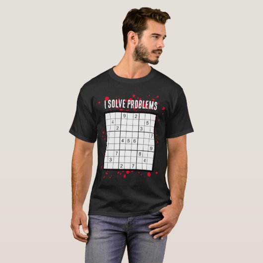 I Los problemen op SUDOKU T-shirt (Voorkant volledig)