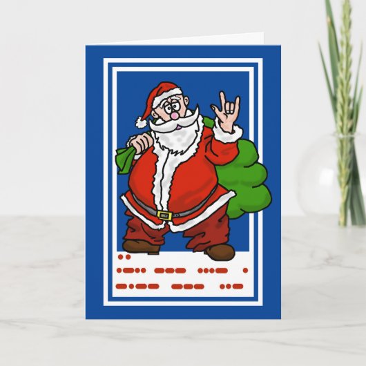 I Lose You Morse Code Signer Langue Carte de Noël (Devant)