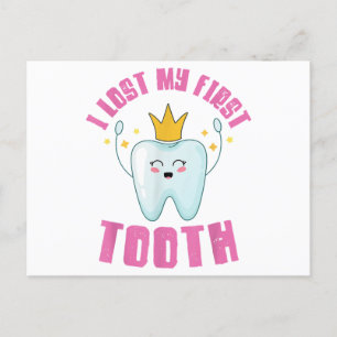 I Lost My First Tooth Teeth Out Kids Gift Feestdagenkaart