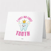 I Lost My First Tooth Teeth Out Kids Gift Kaart (Achterkant)