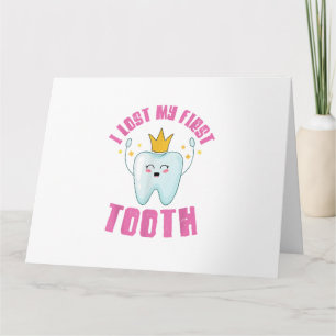 I Lost My First Tooth Teeth Out Kids Gift Kaart