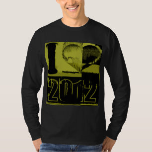 I love 2012 - T-shirt Vintage jaune, noir