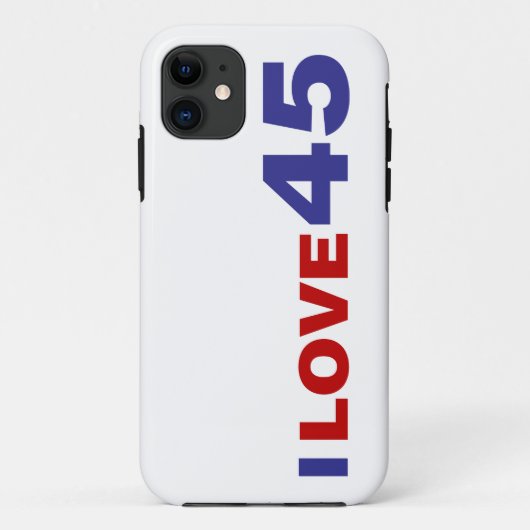 I Love 45 Hoesje-Mate iPhone Case (Achterkant)