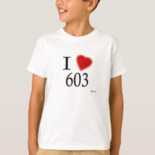I Love 603 Manchester T-shirt