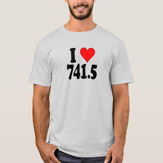 "I love 741.5" T-shirt (Voorkant)