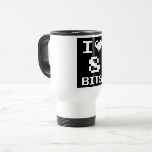 I Love 8 Bits, gamer geek design Reisbeker