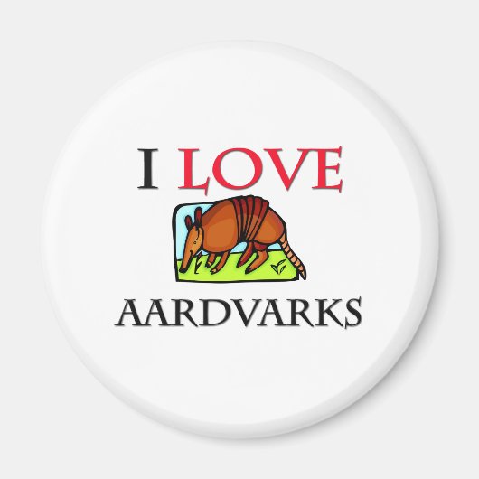 I Love Aardvarks Magneet (Voorkant)