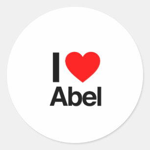 i love abel ronde sticker
