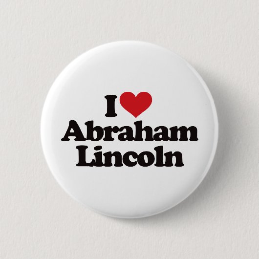 I Love Abraham Lincoln Ronde Button 5,7 Cm (Voorkant)