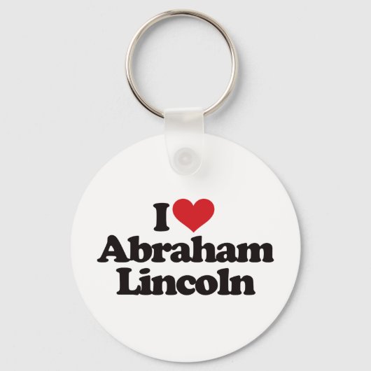 I Love Abraham Lincoln Sleutelhanger (Voorkant)