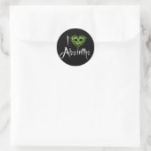 I Love Absinthe Ronde Sticker (Tas)