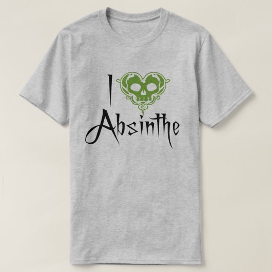 I Love Absinthe T-Shirt (Design devant)
