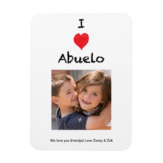 I Love Abuelo Magnet Keepsaké (Vertical)