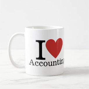 I ❤️ Love Accounting - Boekhoudkundige afdeling -  Koffiemok