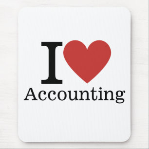 I ❤️ Love Accounting - Boekhoudkundige afdeling. - Muismat