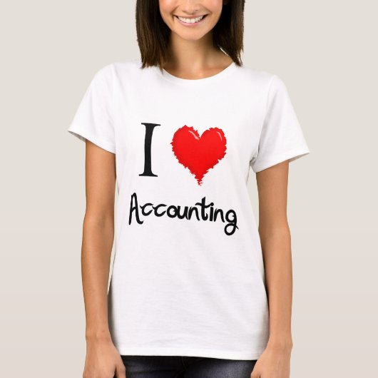 i-love accounting t-shirt (Voorkant)