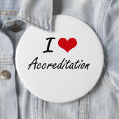 I Love Accreditation Artistic Design Ronde Button 6,0 Cm (In situ)