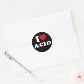 I Love Acid Ronde Sticker (Envelop)