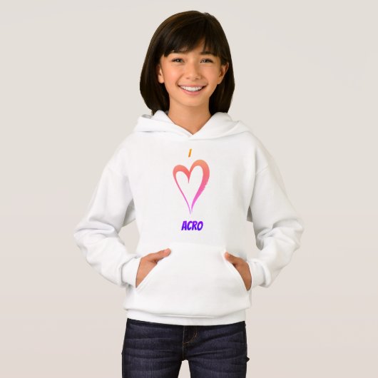 I Love Acro - Enfants Sweat - shirt à capuche Pull (Devant entier)