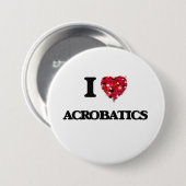 I Love Acrobat Ronde Button 7,6 Cm (Voorkant /achterkant)