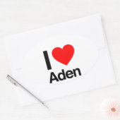 i love aden ovale sticker (Envelop)