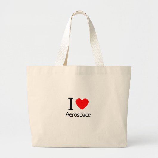 I Love Aerospace Grote Tote Bag (Voorkant)