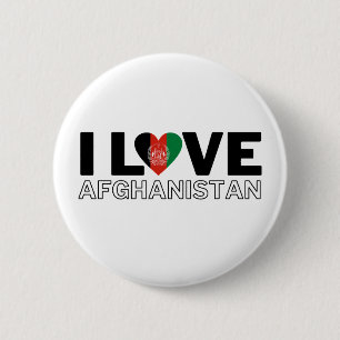 I LOVE AFGHANISTAN - For real Afghanen. Ronde Button 5,7 Cm
