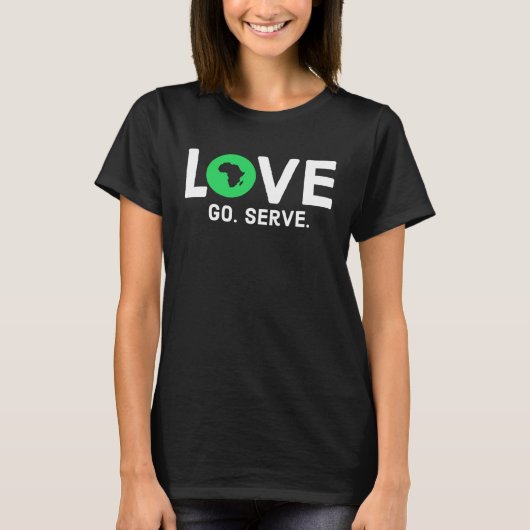 I Love Africa  Africa Map T-shirt (Voorkant)