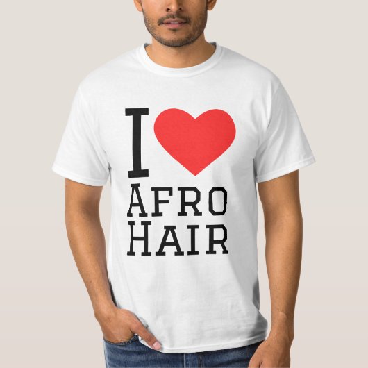 I love Afro hair  T-shirt (Voorkant)