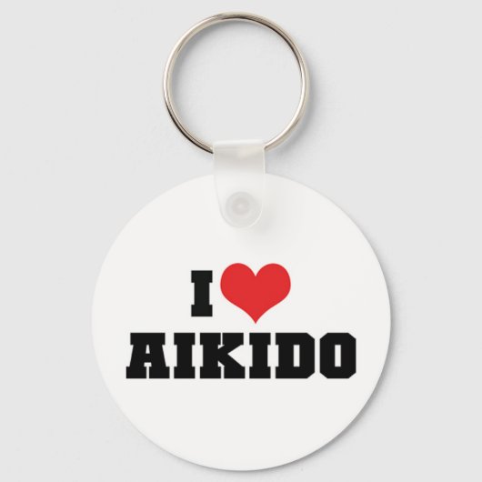 I Love Aikido Sleutelhanger (Voorkant)