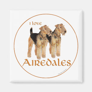 I Love Airedales Magneet