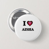 I Love Aisha Ronde Button 5,7 Cm (Voorkant /achterkant)