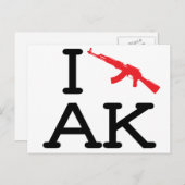 I Love AK - AK47 - Briefkaart (Voorkant / Achterkant)
