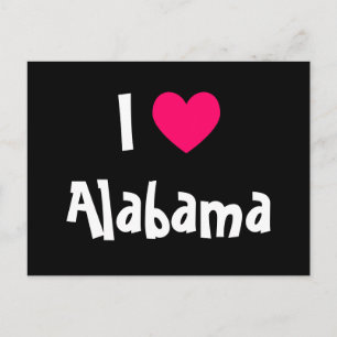 I Love Alabama Briefkaart