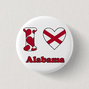I love Alabama Ronde Button 3,2 Cm