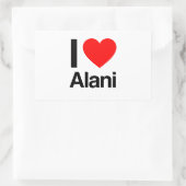 i love alani rechthoekige sticker (Tas)
