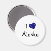 I Love Alaska Magneet (Voorkant / Achterkant)