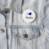 I Love Alaska Ronde Button 5,7 Cm (In situ)