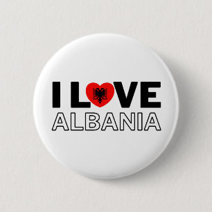 I LOVE ALBANIA - For real Albanians! Ronde Button 5,7 Cm