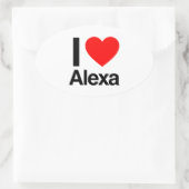 i love alexa ovale sticker (Tas)