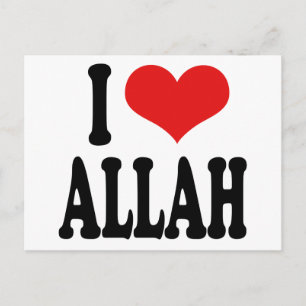 I Love Allah Briefkaart