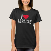 I Love Alpacas I Heart Alpacas  Girl Alpaca T-shirt (Voorkant)