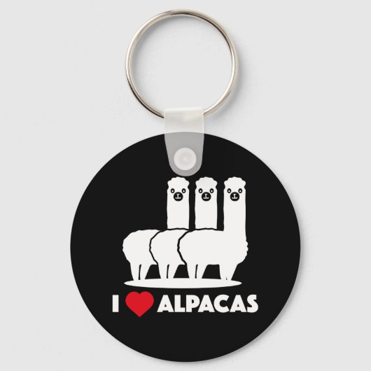 I Love Alpacas Sleutelhanger (Voorkant)