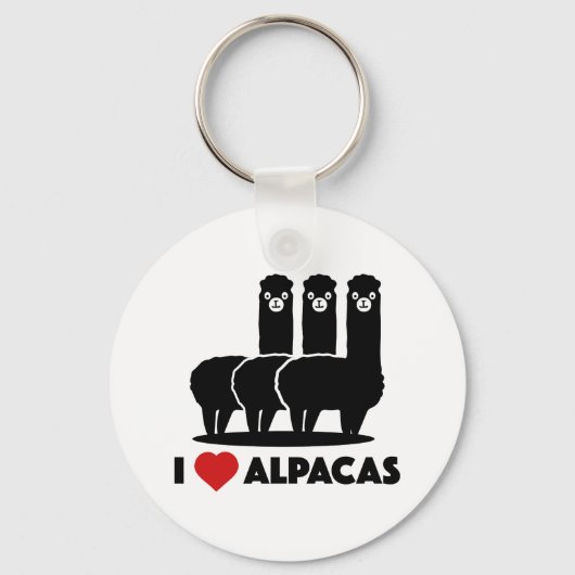 I Love Alpacas Sleutelhanger (Voorkant)