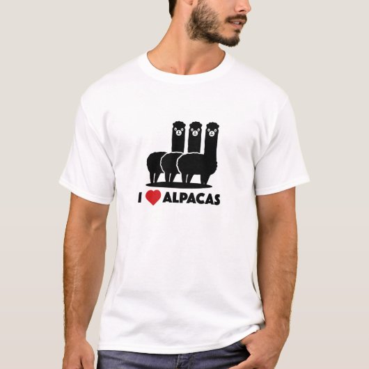 I Love Alpacas T-shirt (Voorkant)