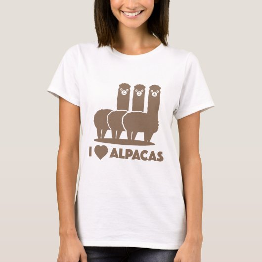 I Love Alpacas T-shirt (Voorkant)
