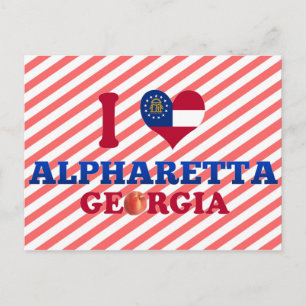 I Love Alpharetta, Georgia Briefkaart