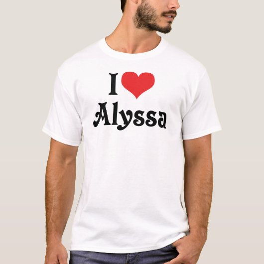 I Love Alyssa T-shirt (Voorkant)