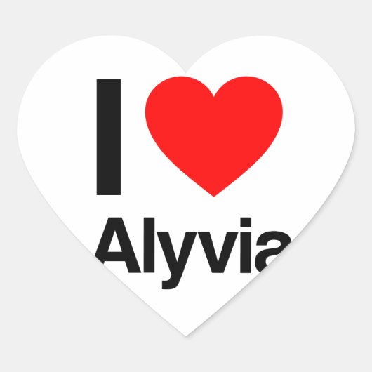 i love alyvia hart sticker (Voorkant)