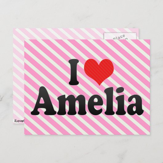 I Love Amelia Briefkaart (Voorkant / Achterkant)